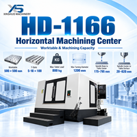 Centre d'usinage CNC horizontal HD1166 3 axes, système de commande CNC NT40, positionnement 0,012 mm, charge utile 800 kg, fraiseuse CNC
