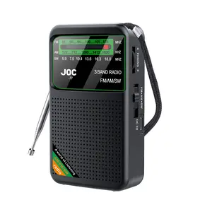 JOC-77新しいミニポータブル大音量ラジオFM/SW /AMラジオJOCラジオ高品質サウンドポケットラジオ充電式バッテリー
