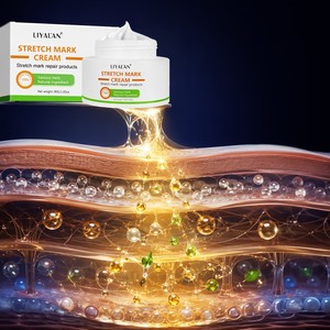 Crema para Estrías LIYALAN, Loción Corporal Herbal para Reparación de Cicatrices, Humectante Natural Anti-Estrías, Reafirmante para el Embarazo y Postparto, OEM - Product Image 2