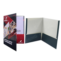 Carpeta de Presentación Ecológica e Impermeable con Logotipo Personalizado, 2 Bolsillos, Impresión CMYK, Ranura para Tarjetas de Visita, para Oficina o Escuela