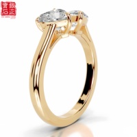 Bague de fiançailles de luxe pour femme en argent sterling 925 plaqué or, avec deux pierres de moissanite, sertie à griffes, taille poire et cœur, certifiée REACH
