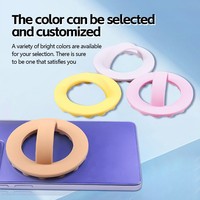 Support de téléphone portable en silicone liquide avec anneau et ventouse, couleur unie, style Ins, portable pour bureau, idéal pour cadeaux promotionnels