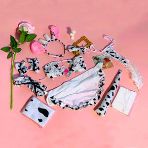 Nuovo <span class=keywords><strong>Costume</strong></span> Cosplay <span class=keywords><strong>da</strong></span> Mucca, <span class=keywords><strong>Costume</strong></span> <span class=keywords><strong>da</strong></span> Cameriera, Tankini, Bikini, <span class=keywords><strong>Costume</strong></span> <span class=keywords><strong>da</strong></span> Bagno Anime, Abbigliamento Lolita, Set Reggiseno e Mutandine con Calze in Poliestere - Product Image 2