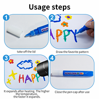 Stylo à bulles 3D de haute qualité, stylo à popcorn, stylo à coton, stylo à bulles pour dessin, effet d'expansion DIY pour enfants