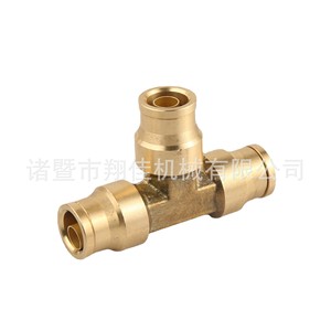 Brass Tee Connector Push-In Union 3 Ports For Pneumatics And Truck Industry - Product Image 5
