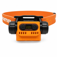 Lampe frontale LED double détachable avec détecteur de mouvement, rechargeable, étanche IP44, faisceau réglable, super lumineuse pour le camping et l'extérieur