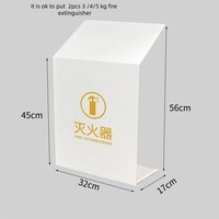 Support pour extincteur, armoire de rangement 2 unités avec panneau décoratif, design en L épaissi, origine Chine