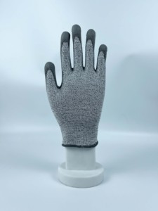 Guantes Grises Recubiertos de Látex Antideslizantes, Guantes de Trabajo de Seguridad Duraderos, Personalizables - Product Image 1