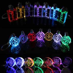 JY vende al por mayor <span class=keywords><strong>fotos</strong></span> de pareja en 3D regalo de San Valentín, regalo de boda llaveros de cristal LED personalizados - Product Image 4