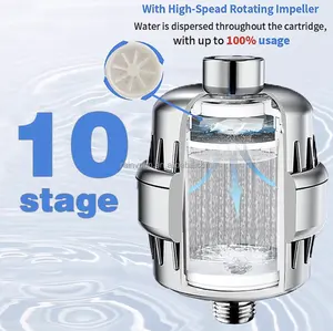 Kamamuta 10-25 tahap Shower air Purifier sisa klorin penghapusan Filter dengan Vitamin C/KDF/Alkaline ball/bola keramik