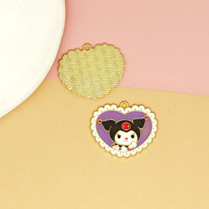 Mode dessin animé mignon pendentif en forme de coeur pour bricolage matériel fait main Bracelet collier accessoires fabrication de bijoux - Product Image 3