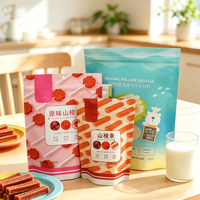 Pochette en PET, PE et nylon pour viande congelée, qualité alimentaire, sac d'emballage vertical à fermeture éclair sous vide, matériau durable