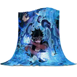 Personaggi Anime personalizzati personalizzati gettare coperta di flanella ruoli dei cartoni animati Poster stampato coperte Anime