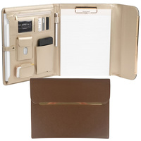 Porte-documents multifonctionnel en cuir PU format A4, porte-cartes, organisateur de documents professionnels magnétique, sac