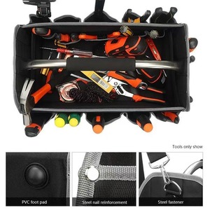 Caja de herramientas de gran capacidad, multifuncional, para electricistas y uso doméstico, muy vendida en el extranjero. - Product Image 4
