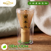 Kit de démarrage en gros avec logo personnalisé, fouet à matcha en bambou biologique à 100 dents, accessoires pour matcha