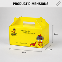 Boîtes d'emballage alimentaire en carton biodégradable résistant à la graisse avec logo personnalisé ZJPACK, avec poignée pour poulet frit/gâteau