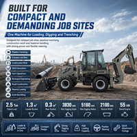 Backhoe Loader Multifungsi FULCORE dengan Mesin Serbaguna Rendah Kebisingan untuk Konstruksi Jalan