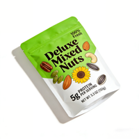 Sachet refermable de qualité alimentaire résistant aux chocs pour protéines, noix mélangées, sucre, sans BPA, pour emballage, impression personnalisée, ISO9001