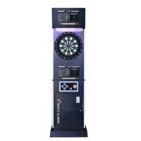 Machine de jeu de fléchettes intelligente professionnelle avec cible éclairée par LED, modes de jeu interactifs multiples, tableau de scores numérique, fonctionnement à pièces