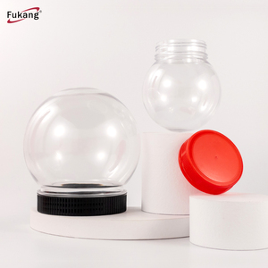 ball shape plastic big jar for food, candies soya bean cake packing plastic jar container