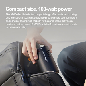 Flash de Fotografía <span class=keywords><strong>Godox</strong></span> AD100 Pro II de 100 Ws, 2.4G TTL, Flash Estroboscópico HSS de 1/8000, Flash de Bolsillo con Batería de Litio de 2600 mAh - Product Image 5
