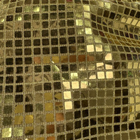 GOLD Square Glitter Sequin MESH Fabric for Table Runner Backdrop Wedding Party Decoration