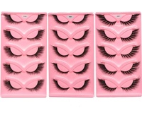 Vente en gros de cils naturels moelleux en faux vison vaporeux en œil de renard et yeux de chat avec extension de cils Look 3D fibre synthétique naturelle longue