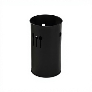 Support de rangement minimaliste cylindrique en métal pour ustensiles de cuisine, pour cuillères, fouets, spatules, durable - Product Image 3