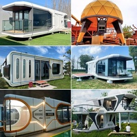 Maisons capsule à deux étages Maison préfabriquée Maison mobile Maison capsule de luxe Villa Personnaliser une solution Maison modulaire Terrasse