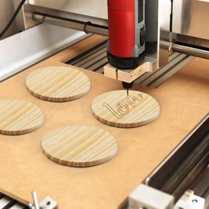4 "lát gỗ thông chưa hoàn thành cho hàng thủ công tự nhiên & trang trí đám cưới đế lót ly trống-quà tặng kinh doanh hoàn hảo tính năng khắc - Product Image 2