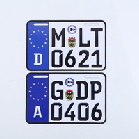 Plaque Décorative Réfléchissante en Aluminium Embossé Personnalisée Imprimée de Haute Qualité pour Plaque d'Immatriculation Automobile en Métal