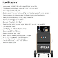 THINKCAR AC100 PRO R134a R1234YF Machine de remplissage, récupération et recyclage de réfrigérant pour climatisation automobile