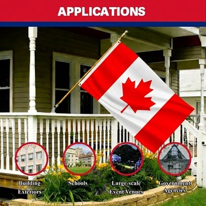 OEMODM Bandera de Canadá de 3x5 pies, poliéster resistente con ojales, Drapeau Du Canada, Bandera Nacional con Hoja de Arce para Decoración de Eventos Deportivos 2026 - Product Image 4