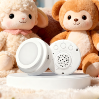 Machine à bruit blanc portable avec LED RGB, capteur de pleurs de bébé, 8 sons, rechargeable par USB, jouets en peluche, poussettes, aide au sommeil pour nouveau-nés en voyage