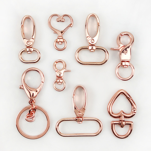 DP002 बैग सामान बैग का पट्टा बकसुआ हैंडबैग हार्डवेयर समायोज्य स्लाइडर गुलाब गोल्ड ओ डी अंगूठी हुक चढ़ाया वसंत लॉबस्टर अकवार - Product Image 3