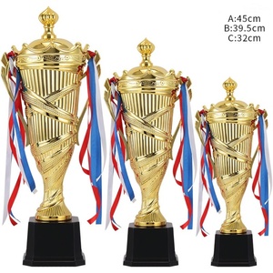 Qualità nobile Custom corona Styling trofeo tazza con coperchio qualità sport medaglia <span class=keywords><strong>e</strong></span> placca - Product Image 5