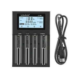 Lithium ion Battery Charger Detectable Capacity with 18650 26650 16340 NiMH Screen LCD Display Lii M4 Charger