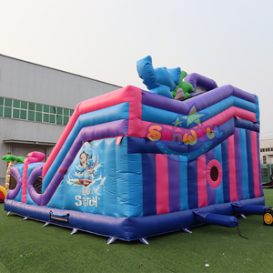 Thương mại cấp chất lượng Lilo và <span class=keywords><strong>S</strong></span> titch carton <span class=keywords><strong>Inflatable</strong></span> <span class=keywords><strong>Bouncer</strong></span> nhảy <span class=keywords><strong>Bouncer</strong></span> trượt Combo bouncy lâu đài nhà cho trẻ em - Product Image 4