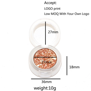 Ombre à paupières à paillettes métalliques Argent <span class=keywords><strong>Vert</strong></span> Logo personnalisé 26mm Highlighter hautement pigmenté Sparkle Diamond Eyeshadow - Product Image 4