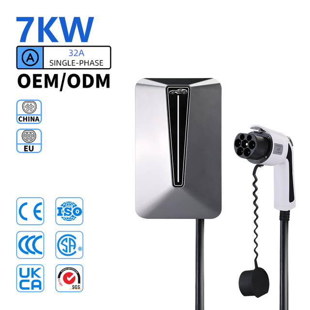 New AC EV Charging Station 7-11kW CE Certified CCS Interface with 5m Cable for Commercial Electric Cars