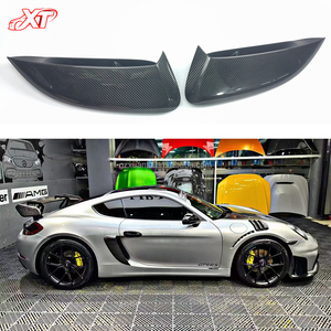 Fibre de carbone sèche + PP <span class=keywords><strong>GT4</strong></span> RS Style Side Bumper Air Vents pour <span class=keywords><strong>Porsche</strong></span> 718 Cayman Boxster Fender Side Vent Trim - Product Image 1