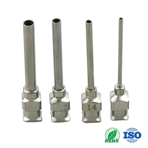 Tubo de aguja dispensador de acero inoxidable de 8-34G para válvulas o varios adaptadores, modelo de aguja de jeringa dispensadora completa - Product Image 2