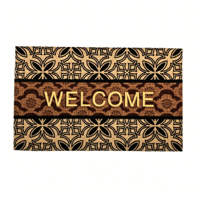 Tapis d'entrée en jute naturel imprimé sur mesure, antidérapant, résistant à l'huile, séchage rapide, absorbant l'eau, attrape la saleté