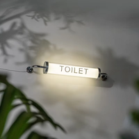 Boîte à lumière LED circulaire double couche en acrylique 3000 lumens, résistante à l'eau, à fixation murale pour la décoration de restaurants/boutiques de vêtements