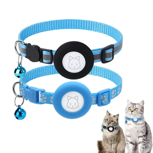 Paquete de 2 Collar ajustable para gatos, perros, gatitos, cachorros, Collar reflectante para <span class=keywords><strong>Airtag</strong></span> Bell Cat Collar - Product Image 3