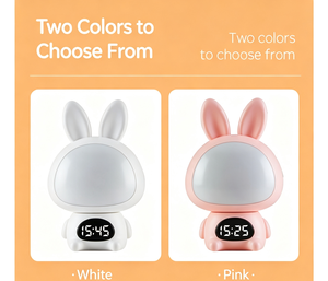 ไฟกลางคืน LED สีขาวนวล รีโมทคอนโทรล ใช้แบตเตอรี่ สำหรับทารกและเด็ก สีขาวชมพู - Product Image 1