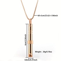 Offre Spéciale pendentif en acier inoxydable plaqué or à la mode pour les femmes sifflet de mode pour la méditation soulagement du Stress anxiété Yoga bijoux