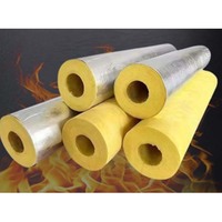 Pipa Insulasi Wol Kaca Berlapis Aluminium Foil, Tabung Serat Kaca Penyerap Panas dan Suara