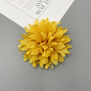 Flores de tela de camelia hechas a mano de 9 cm, accesorios de joyería DIY, decoraciones para zapatos y sombreros - Product Image 4